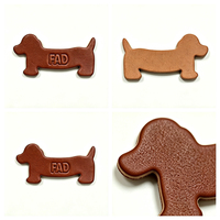 Étiquettes personnalisées en cuir véritable pressé à chaud pour chiots, écologiques, pour chapeaux, vêtements, accessoires de couture, vente en gros, OEM
