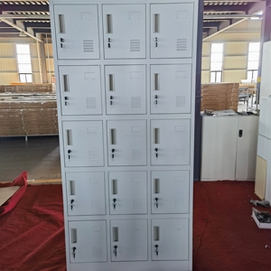 Armario Moderno Plegable de Acero con 15 Puertas, Estructura KD Personalizada para Uso en Escuelas, Hoteles, Centros Comerciales, Dormitorios y Oficinas - Product Image 1