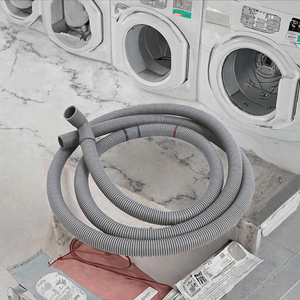 Kits d'extension de tuyau de vidange pour <span class=keywords><strong>lave</strong></span>-<span class=keywords><strong>linge</strong></span> manuel ORVOS avec sortie flexible ondulée et logo sérigraphié - Product Image 3
