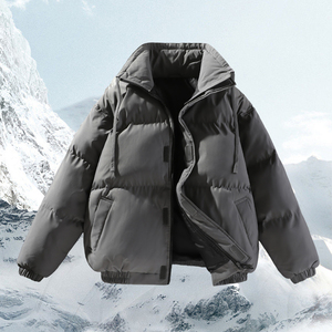 Veste en molleton pour homme personnalisée avec logo ODM, décontractée, coupe-vent, à fermeture éclair, à capuche, longue, couleur unie, en spandex/fibre de bambou - Product Image 4