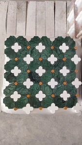 Azulejo de mosaico de mármol verde Jade antideslizante para decoración de paredes y suelos de baño y cocina mosaicos de arte mármol verde - Product Image 2