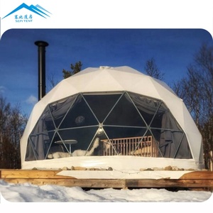Custom Outdoor Glamping Luxury New Design Resort geodetica Dome Winter Proof Ball Tent <span class=keywords><strong>con</strong></span> pavimento in legno Igloo High Wind Heavy Snow - Product Image 2