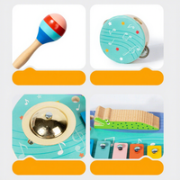 Early Education Multi-Functional Wooden Musical Instrument Set Xylophone Developmental Educational Toys for Children