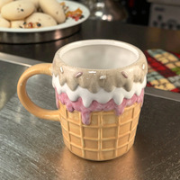 Creatieve keramische cartoon ijsbeker watermok sundae schaal magnetronbestendig melkglas Valentijnsdag trend Quanzhou Fujian