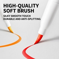 Marqueurs acryliques STA sans saignements, qualité supérieure, pointe pinceau souple, ensembles de marqueurs permanents imperméables pour projets DIY