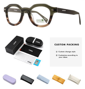 Gran oferta, logotipo personalizado de alta calidad, monturas de gafas ópticas de acetato BIO cuadradas Unisex de lujo gruesas a <span class=keywords><strong>la</strong></span> moda, Monturas ópticas - Product Image 4