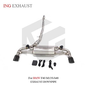 Scarico Catback ING in Acciaio Inox per BMW F40 M135i B48 Sistema di Tubi con Silenziatore e Valvola Ricambi Auto ad Alte Prestazioni di Alta Qualità - Product Image 3