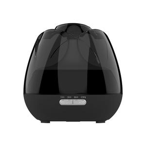 เครื่องกระจายกลิ่นหอมสีดำ 400 มล. เครื่องเพิ่มความชื้นแบบอัลตราโซนิก พร้อมไฟ LED สำหรับใช้ในบ้านและสำนักงาน - Product Image 1