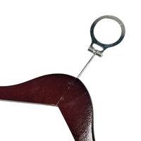 OWENTEK Perchas de Madera Naturales Antirrobo con Anillo de Seguridad de Acero Inoxidable, de un Solo Nivel, para Uso en Hoteles, Almacenamiento de Bolsas y Cocina