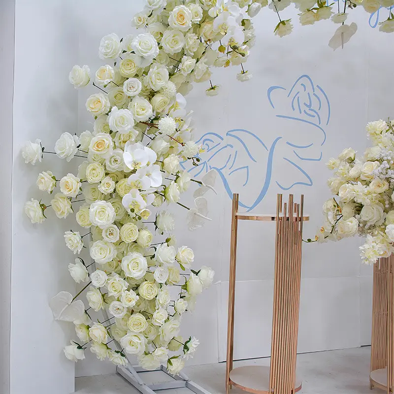 XA High Quality Horn Shape Wedding Flower Arch For Stage Decoration