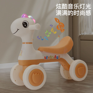 Vélo d'équilibre pour enfants dinosaures à 4 roues pour enfants de 1 à 3 ans, jouet à roulettes, cadeau de premier anniversaire - Product Image 3