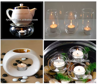 Bougie chauffe-plat en cire de paraffine pressée blanche, sans parfum, sans fumée, pour la décoration de la maison en période de fêtes