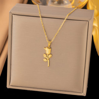 Collier pendentif en acier titane luxueux et résistant à la décoloration LEPAI, chaîne à maillons, cadeau tendance pour femmes, vente en gros
