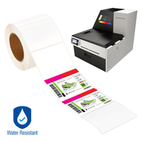 Rollo de etiquetas PET de vinilo mate PP brillante troquelado en blanco imprimible por inyección de tinta para impresora Epson