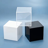 Présentoirs carrés en acrylique pour buffet, lot de 5 pièces, couleur personnalisable, pour gâteaux et snacks