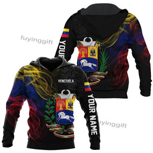 Cheap Custom 3D Printed Venezuela Country Flag 7 <strong>Stars</strong> Hoodie Hooded Pullover Men Women Sweatshirt Venezuela <strong>Clothing</strong> - Product Image 2