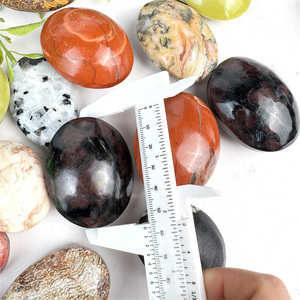 Factory Wholesale Natural Healing Crystals Craft Polished Mixed Material Yellow <strong>Jade</strong> Palm <strong>Stone</strong> for Fengshui Decoration - Product Image 6