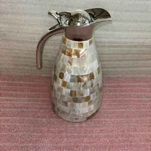 Théière, cafetière, thermos, carafe à eau et bouilloire en nacre, style arabe royal, en coquille de Capiz, très demandés - Product Image 1