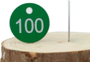 1-200 nhựa 35mm tấm tròn khắc thẻ số ID móc áo nhận dạng trượt đĩa tủ khóa đóng dấu thẻ số loạt - Product Image 4