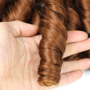 Extensiones de cabello trenzado rizado francés de etiqueta privada <span class=keywords><strong>trenzas</strong></span> de rizo en espiral de pelo de ganchillo de alta calidad para mujeres negras - Product Image 3
