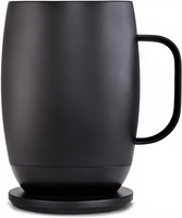 Mug à café numérique portable en acier inoxydable, auto-chauffant et à température contrôlée, pour consommation directe, maintien thermique de 6 à 12 heures