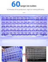 Machine à glaçons commerciale Lanxin de taille moyenne et grande pour salon de thé, KTV, boissons froides – Machine à glaçons entièrement automatique pour grands cubes de glace