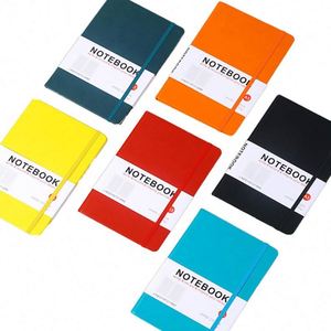 Elegant A5 PU Leather Notebook With Band Strap Durable Hardcover Office Meeting Notebook Custom Thread <b>Sewing</b> Binding - Product Image 1