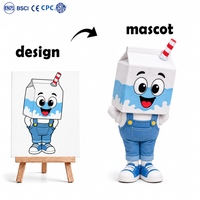 Costume de Mascotte en Peluche Personnalisé Dessin Animé Personnage Mascotte Crème Glacée Dessert OEM ODM Publicité Entreprise Club Promotion Magasin