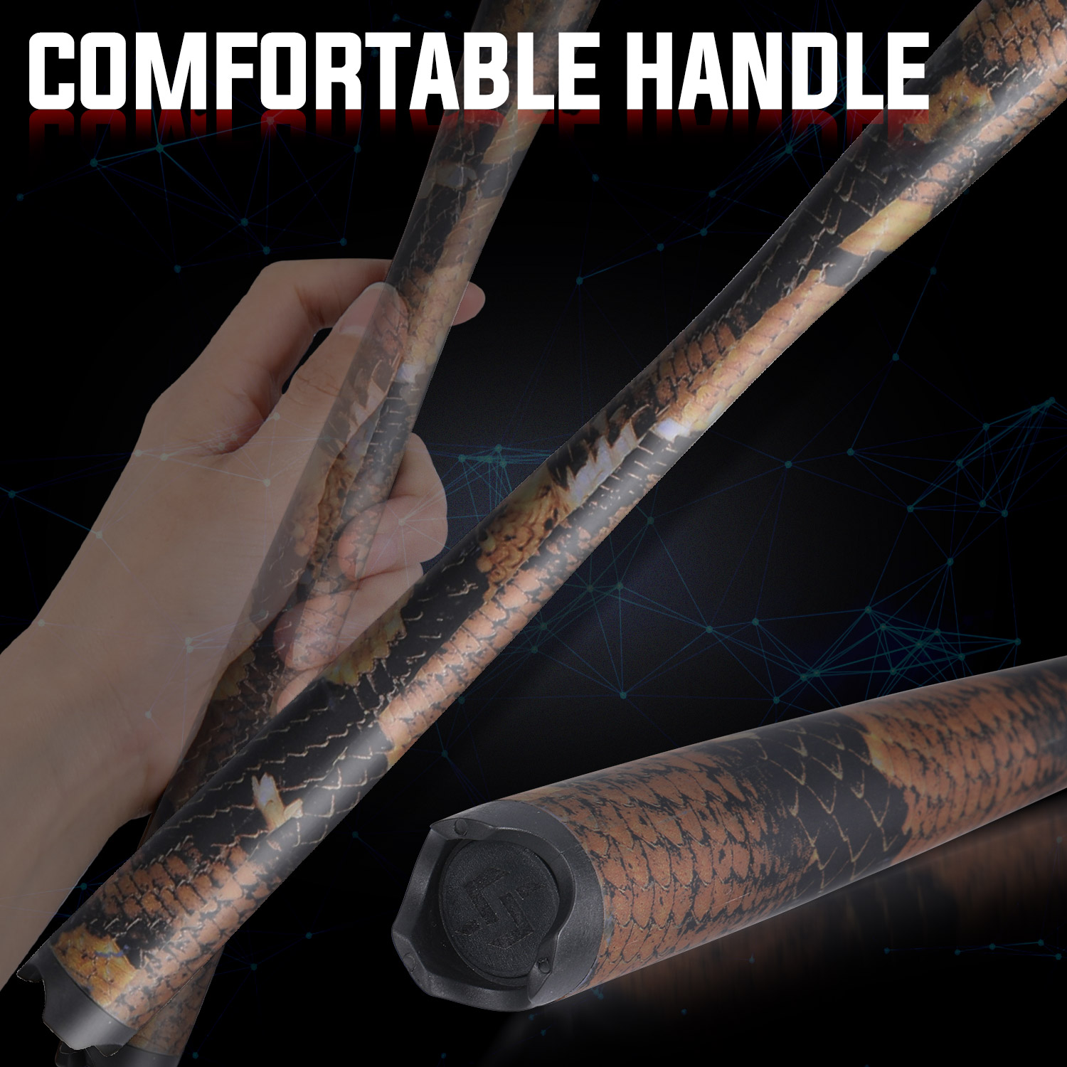 Sougayilang Carbon Fiber Fishing Rod 1.98m - Ultra Light Casting & Spinning  Rod for Carp and Pike Fishing, 10kg Drag Capacity