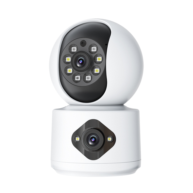 L Indoor Dual-Lens Linkage Smart Home Security  Camera 4MP Two-way Audio Humanoid Tracking Motion Detection Baby Monitor