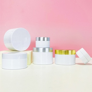 Stock Empty 5ml-100ml Clear PET <b>Plastic</b> Cream <b>Jars</b> White/Black Screw Cap for Lip Balm Cosmetic Containers (Custom Logo - Product Image 6