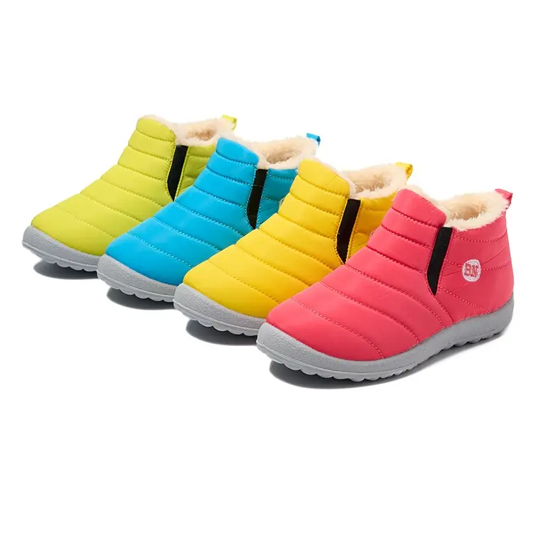 Wholesale custom ankle boots luxury children winter boots warm waterproof snow boots for kids and women