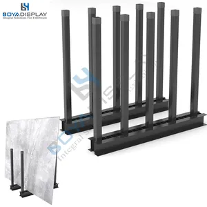 Slab Stone Display Rack Customize Ceramic Tile Factory Storehouse Seamless Metal Big Slab Marble Quartz Granite Ceramic Tile Stone Display Stand Rack