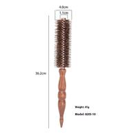 Vente directe fabricant : Brosse chauffante ionique confortable et résistante aux hautes températures pour cheveux, fonction séchage, bois et nylon