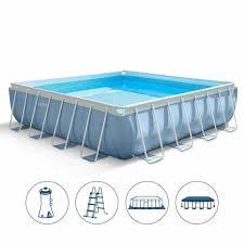 <b>Grey</b> Rectangular Steel <b>Frame</b> Portable Plastic Pool Custom Logo - Product Image 2