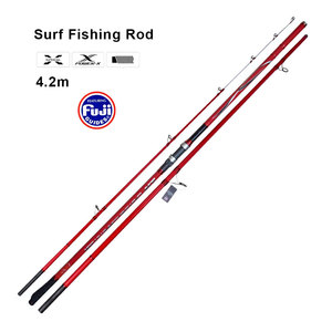 Caña de Surf de Lanzamiento Largo con Anillas Fuji Antienredos 4.2m 3 Secciones 100-250g Peso de Señuelo Fibra de Alto Carbono - Product Image 1