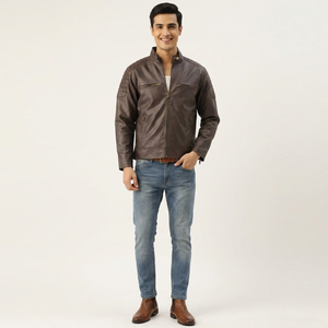 Handsome Look Adjustable Size Factory Made <b>Men's</b> <b>Leather</b> <b>Jacket</b> Heavyweight Customize Packing <b>Men's</b> <b>Leather</b> <b>jacket</b> for <b>men</b> - Product Image 1