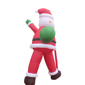 Ornement de Noël géant pour l'extérieur, Père Noël gonflable Oxford, escalade murale, décoration de fête du Nouvel An festive avec souffleur - Product Image 3