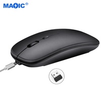 Computer Hardware Software Gaming Mouse Wireless 2.4ghz Optical Rechargeable Mouse
