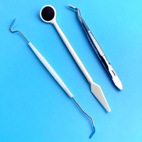 Kit d'examen dentaire jetable, outils de nettoyage buccal pour dentiste, comprenant un miroir dentaire, un explorateur, une sonde, une pince, emballage stérile