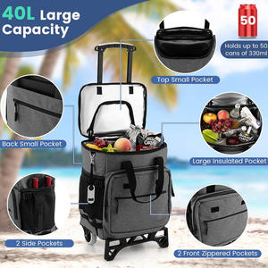 Sacs isothermes rétractables étanches 3 en 1 sac <span class=keywords><strong>isotherme</strong></span> portable fourre-tout isolé sur roues - Product Image 5