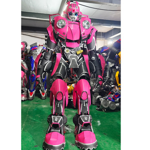 Costume <span class=keywords><strong>de</strong></span> mascotte robot transformable Bumblebee Megatron rose pour événements et locations - Product Image 1