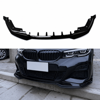 Splitter Bumper Depan Mobil G20 G28 Gloss Black Carbon Fiber Look Spoiler Dagu Depan untuk BMW Seri 3 G20 G28 2020-2022