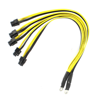 Câble Répartiteur d'Alimentation PC S11 T9+ X10 L3+ A3 A841 M3 P3 S7 S9 PSU de Terminal O vers 5 Cartes Graphiques GPU PCI-E PCIe PCI E 6 Broches 8 Broches