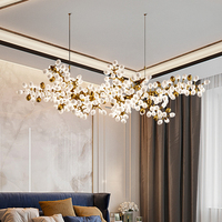 Lustre moderne en forme de grappe, lampe suspendue décorative pour salle de banquet, villa, hall d'hôtel, lustre en verre LED moderne, éclairage décoratif artistique