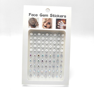 Trang Điểm Kim Cương Lông Mày <span class=keywords><strong>Eyeshadow</strong></span> Mặt Rhinestone Sticker Trang Sức Mắt Pha Lê Hình Xăm Mắt Dán - Product Image 6