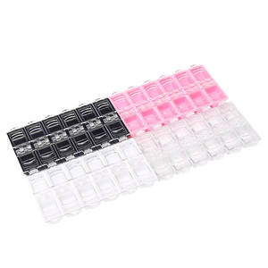 12 Slots Transparent Plastic <b>Nail</b> Storage Box Jewelry Charms Organizer Packaging <b>Case</b> for <b>Nail</b> Art - Product Image 5