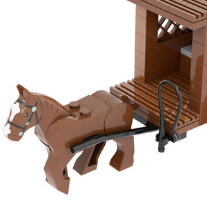 MOC5033 75 pièces chariot de transport blocs de construction bricolage ville ferme cheval chariot à assembler briques jouets éducatifs pour enfants - Product Image 6