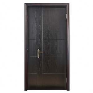 Portes d'entrée en bois élégantes et simples, adaptées aux appartements modernes, portes mère-enfant personnalisées et en gros - Product Image 3