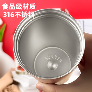 แก้วกาแฟแบบมีหูจับพร้อมหลอดดูด ลายต้นคริสต์มาส สำหรับเดินทาง ปี 2026 ของขวัญวันหยุด แก้วน้ำแบบใช้ซ้ำได้ ลายซานต้า - Product Image 4